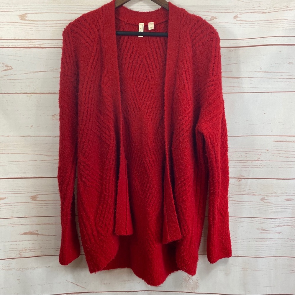 Anthropologie. Moth Red Wool/Alpaca Blend Cardigan